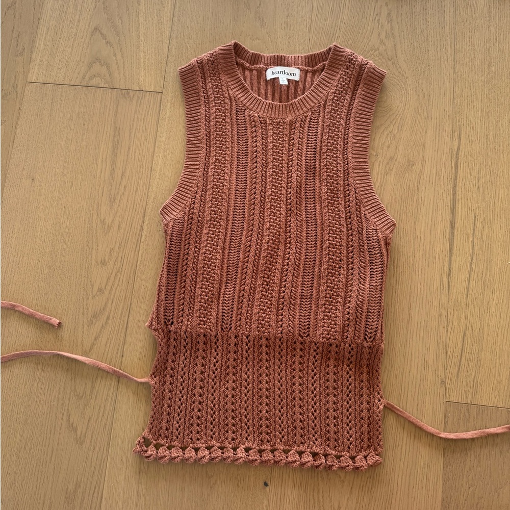 Heartloom knit open back tank